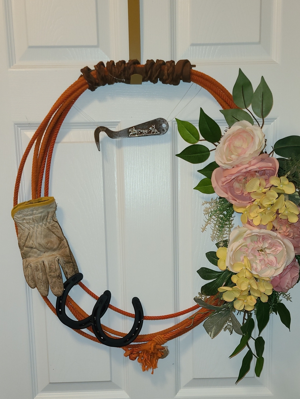 Western Floral Lariat Rope Wreath